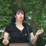 Open mic reader Anne Marie Lucci