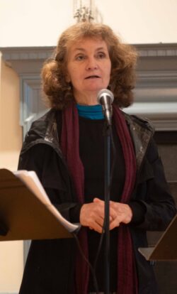Honorable Mention Claire Schaeffer-Duffy reading “Let Her Dance” at the 2023 O'Hara prize reading Claire Schaeffer-Duffy reading her poem at the 2023 O'Hara prize reading